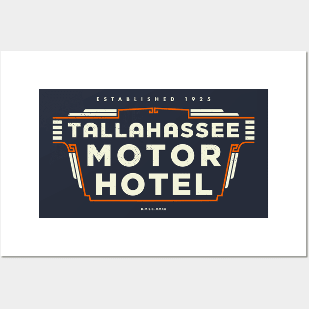 Tallahassee Florida - Motor Hotel Wall Art by DMSC